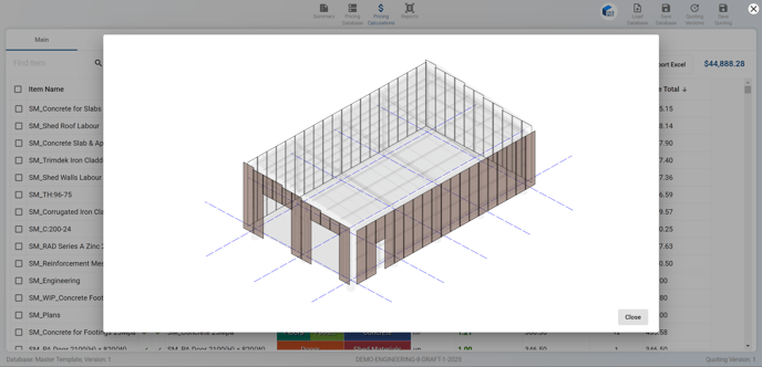 Bill of Materials - Visual Cladding