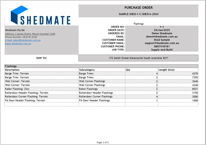 Order - Shedmate